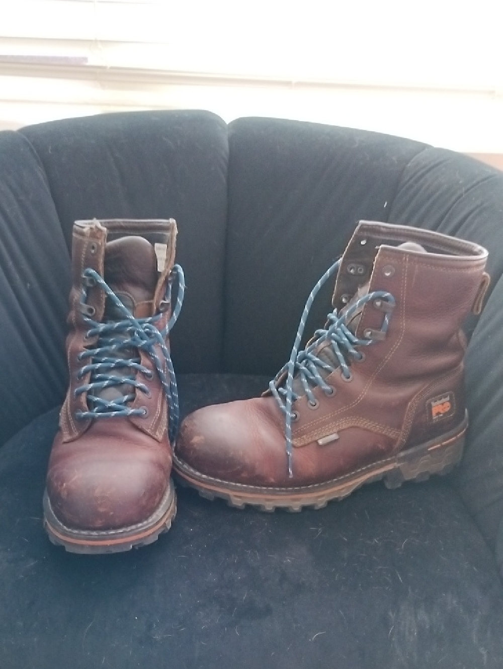 Timberland Pro Work Boots with Blue Laces mens leather 9.5